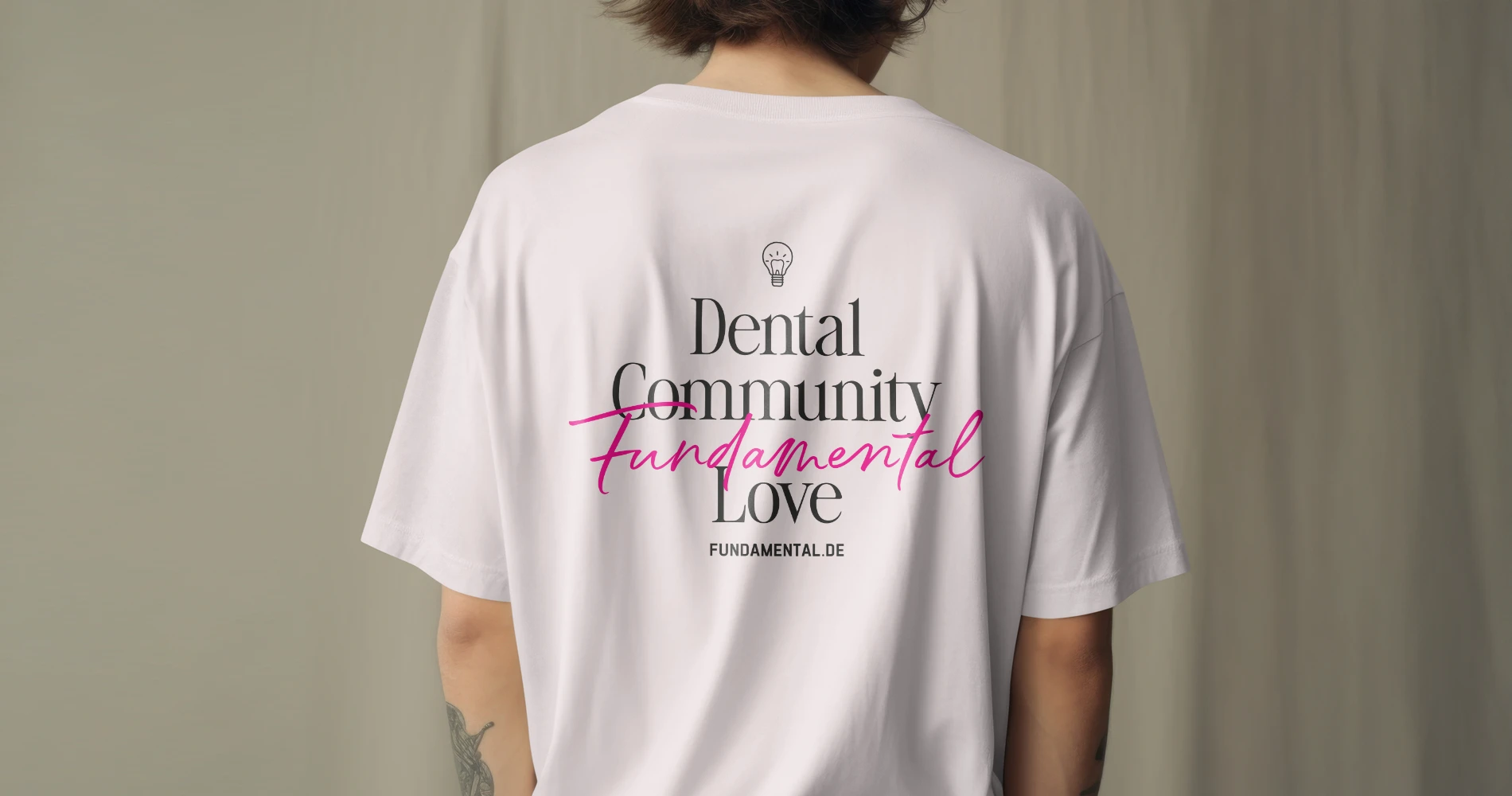 T-Shirt mit Dental Community Statement und Fundamental Branding