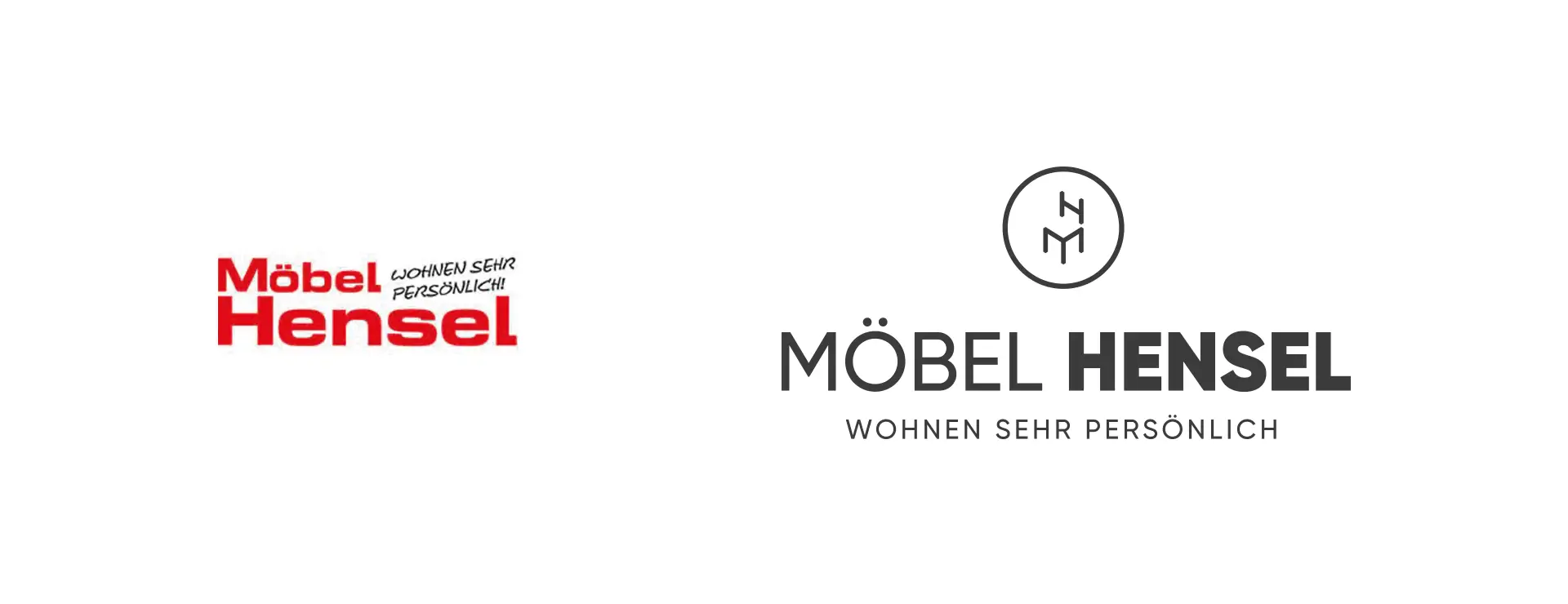 Logo von Möbel Hensel mit Schriftzug und Signet