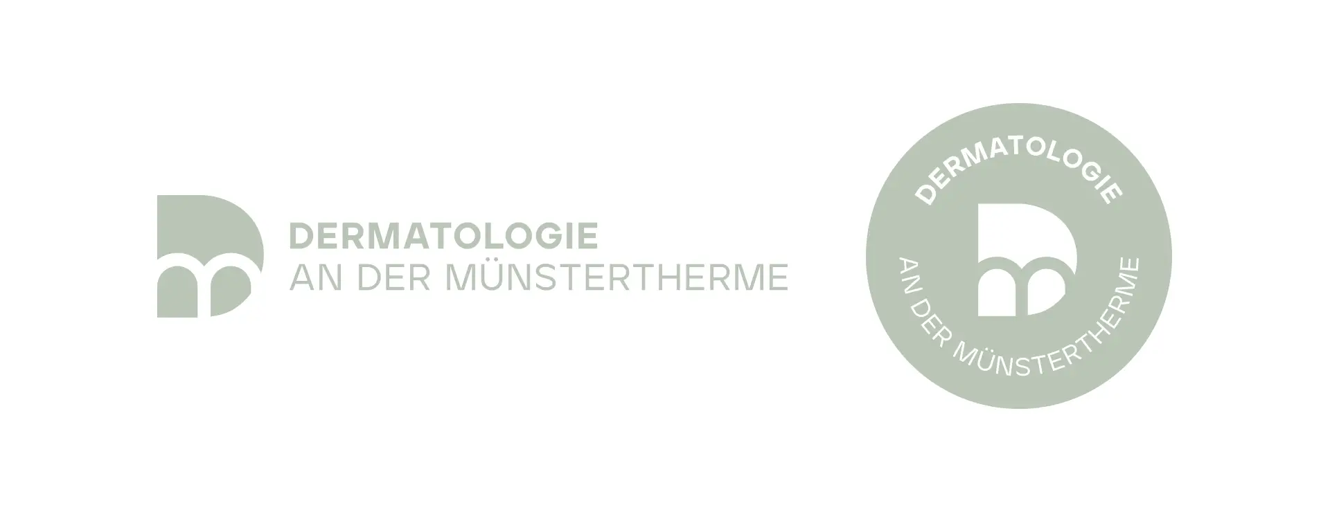 Logo Dermatologie an der Münstertherme in verschiedenen Varianten und Anwendungen