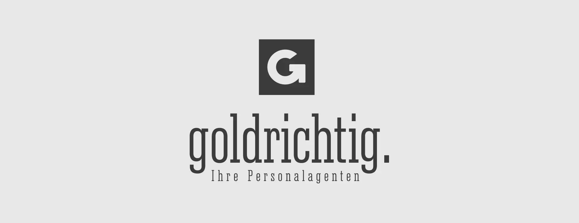 Namensentwicklung und Logo goldrichtig Personalagentur Branding