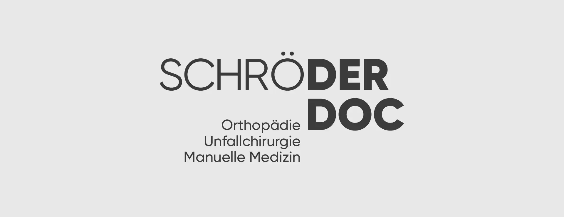 Namensentwicklung und Logo Schröder Doc Orthopädie Praxis Branding