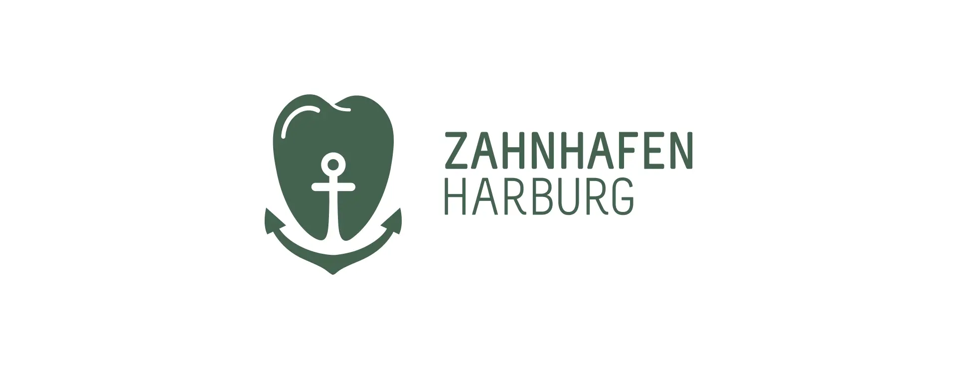 Logo „Zahnhafen Harburg“ mit Zahn-Symbol und integriertem Anker