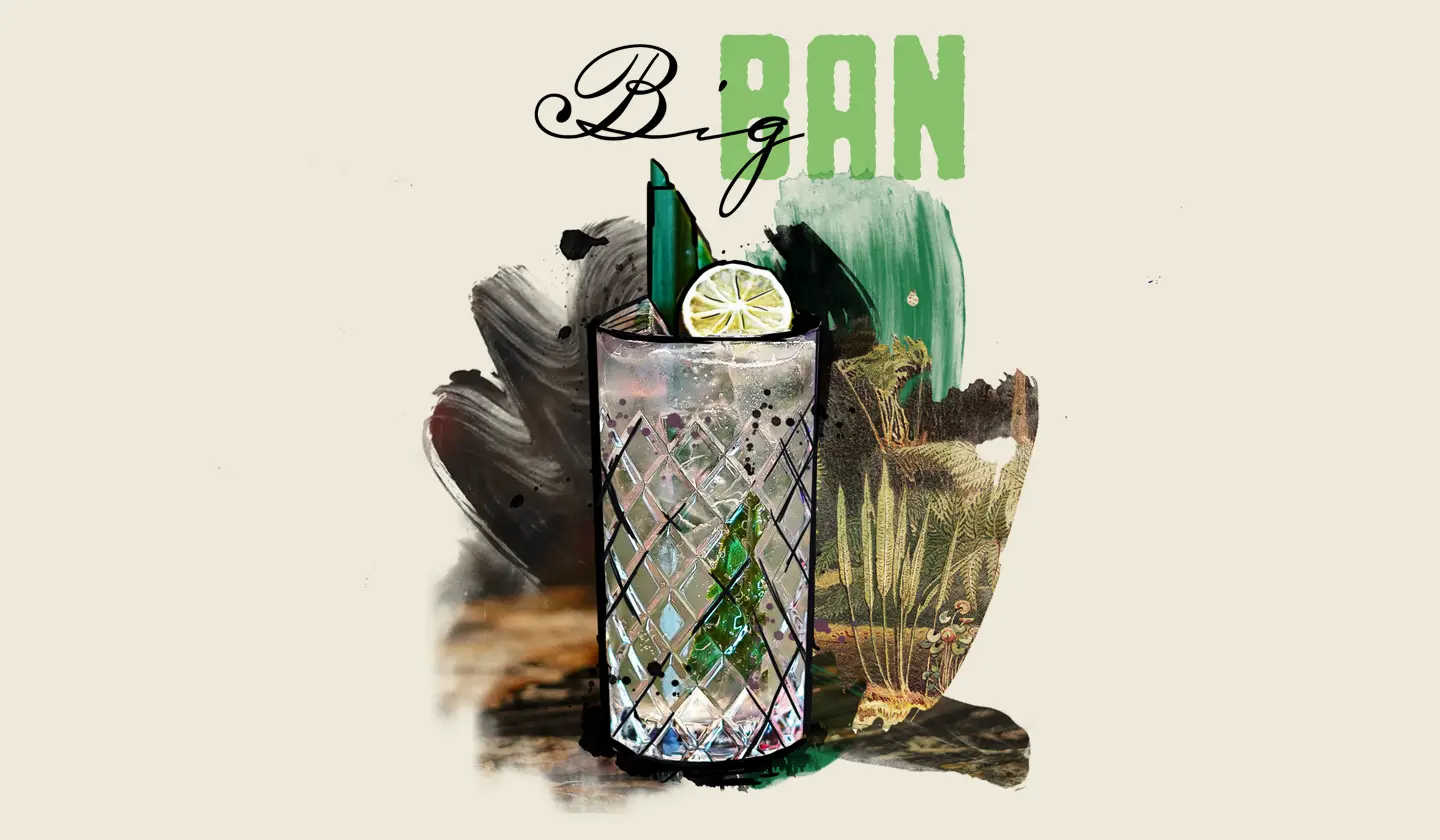 Illustratives Cocktailmotiv als Teil der visuellen Markenwelt im Gastrobranding